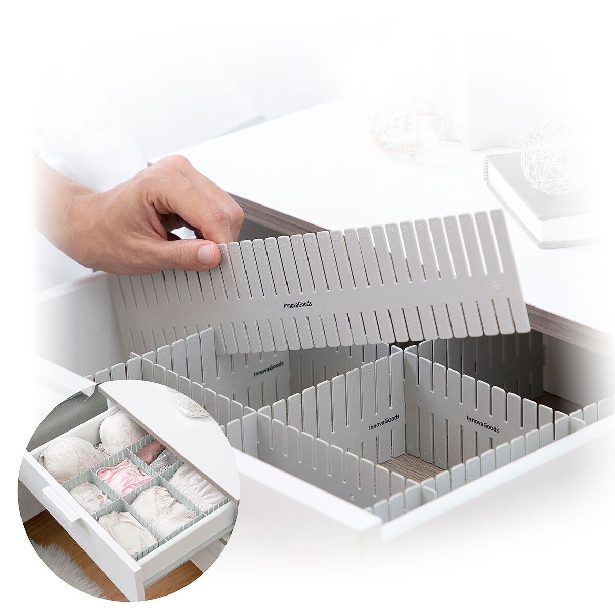 SEPARADOR Y ORGANIZADOR DE CAJONES AJUSTABLE
