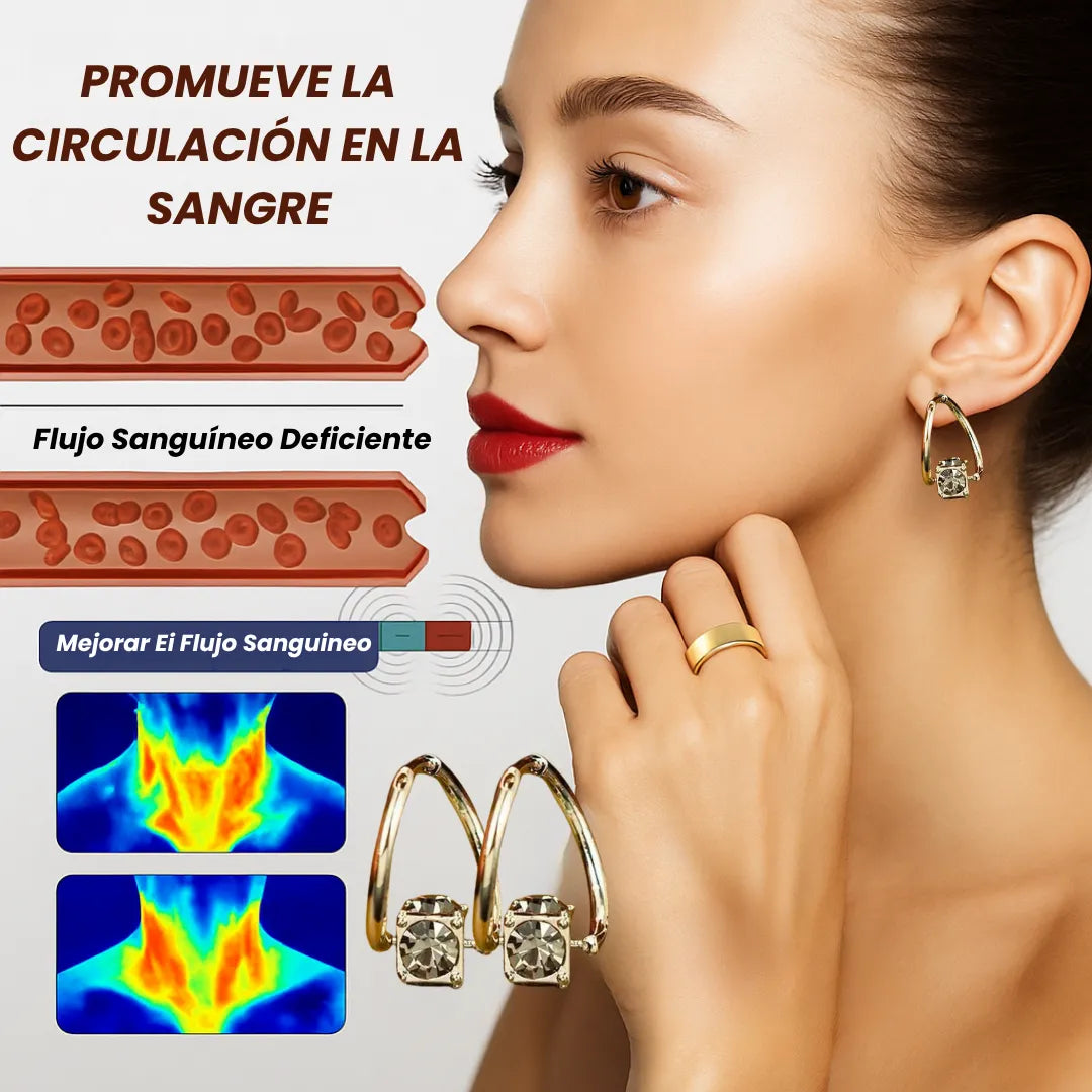 Par Pendientes de germanio con terapia magnética