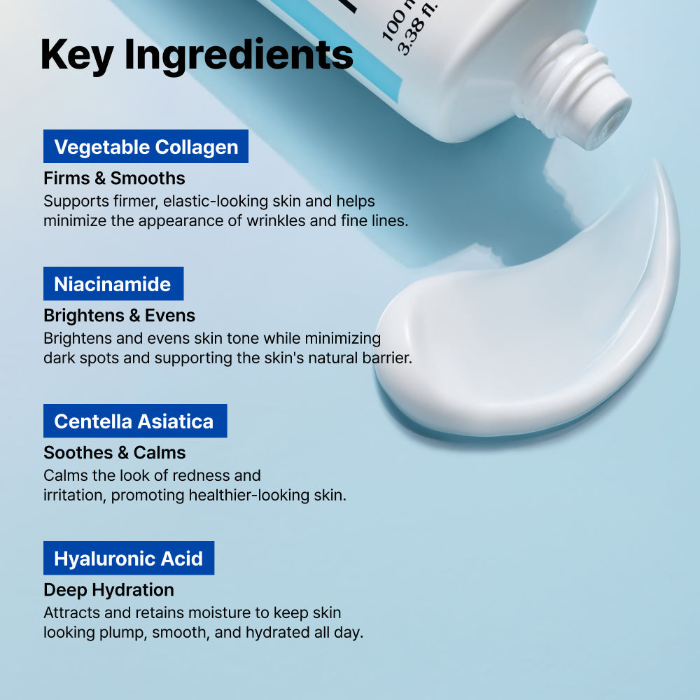 Crema Coreana Hidratante con Colágeno y Niacinamida