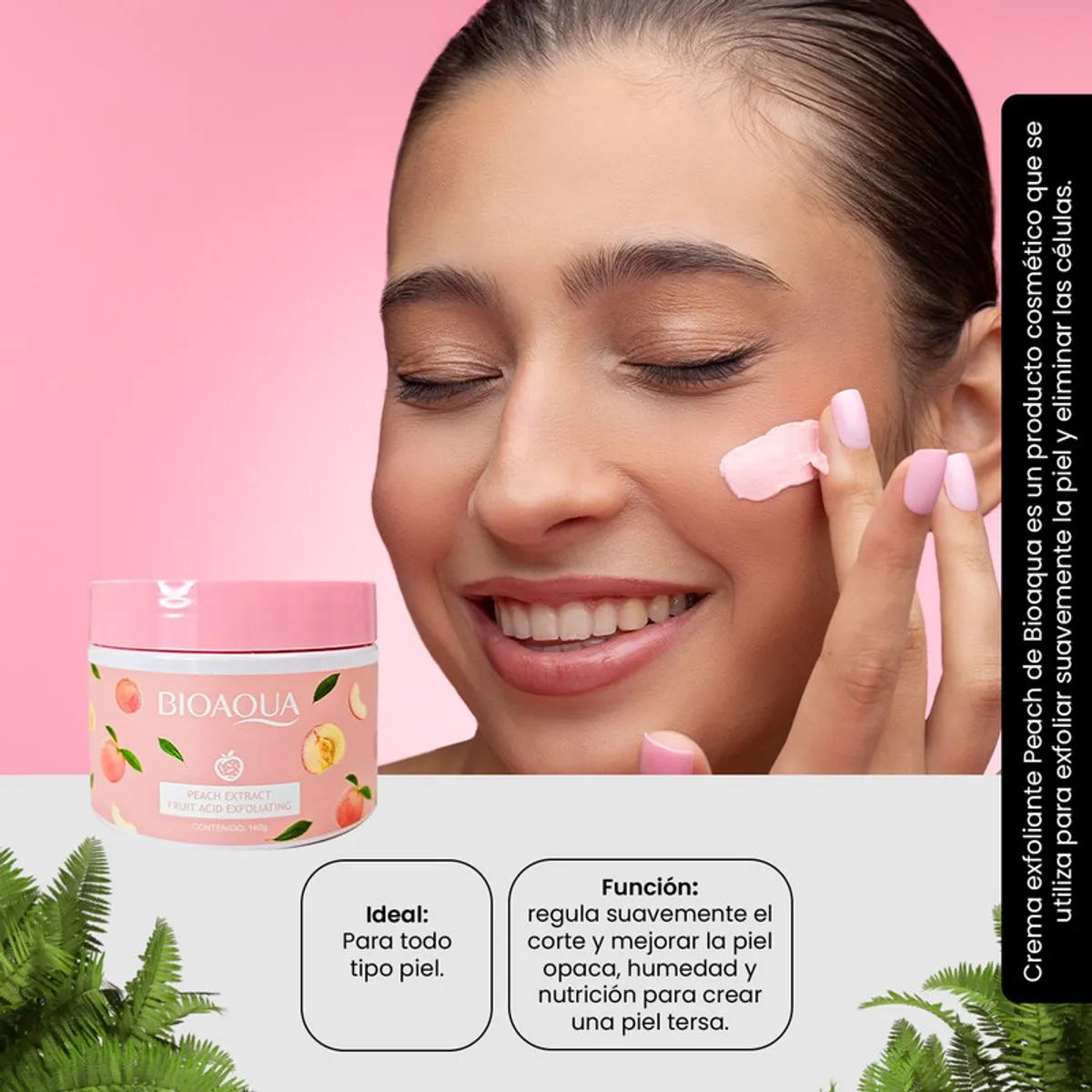 Crema Exfoliante Facial de Melocotón
