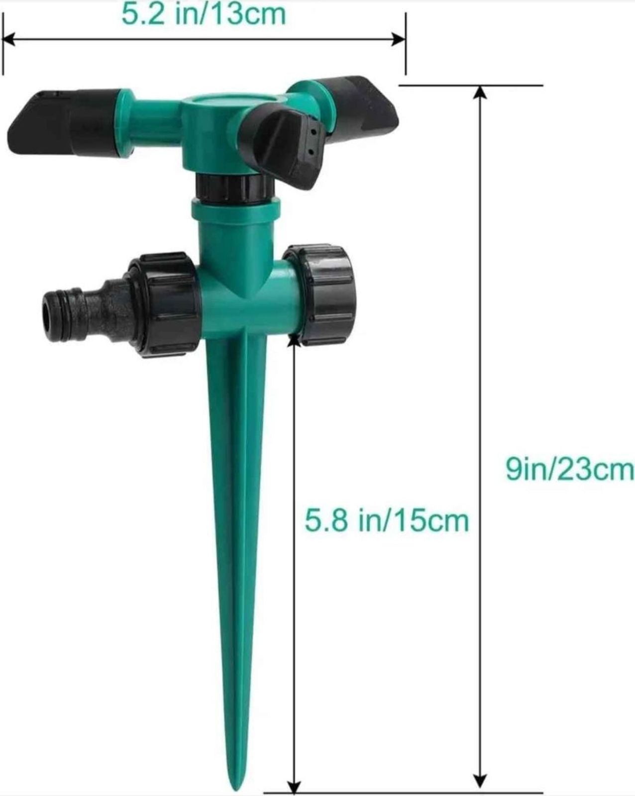 ASPERSOR DE AGUA PARA JARDIN 3 BOQUILLAS