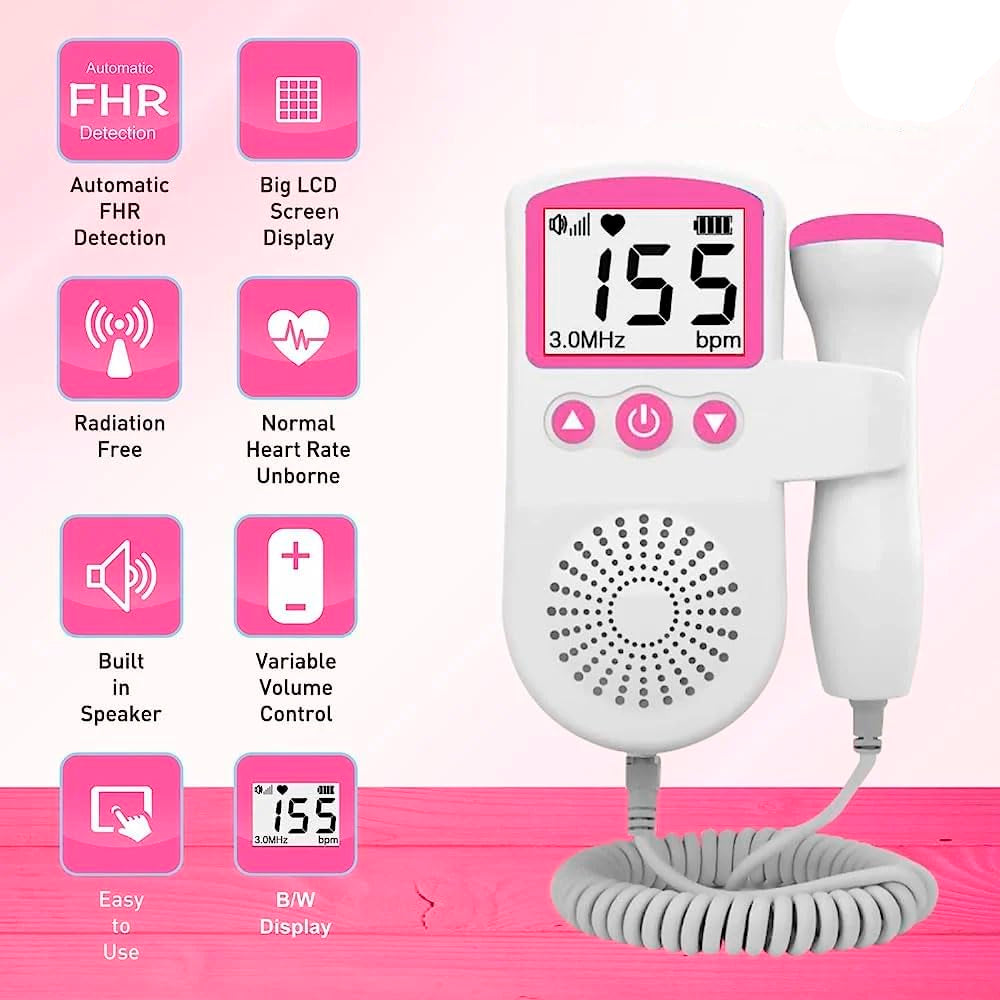 Monitor Fetal Portátil con Pantalla y Altavoz