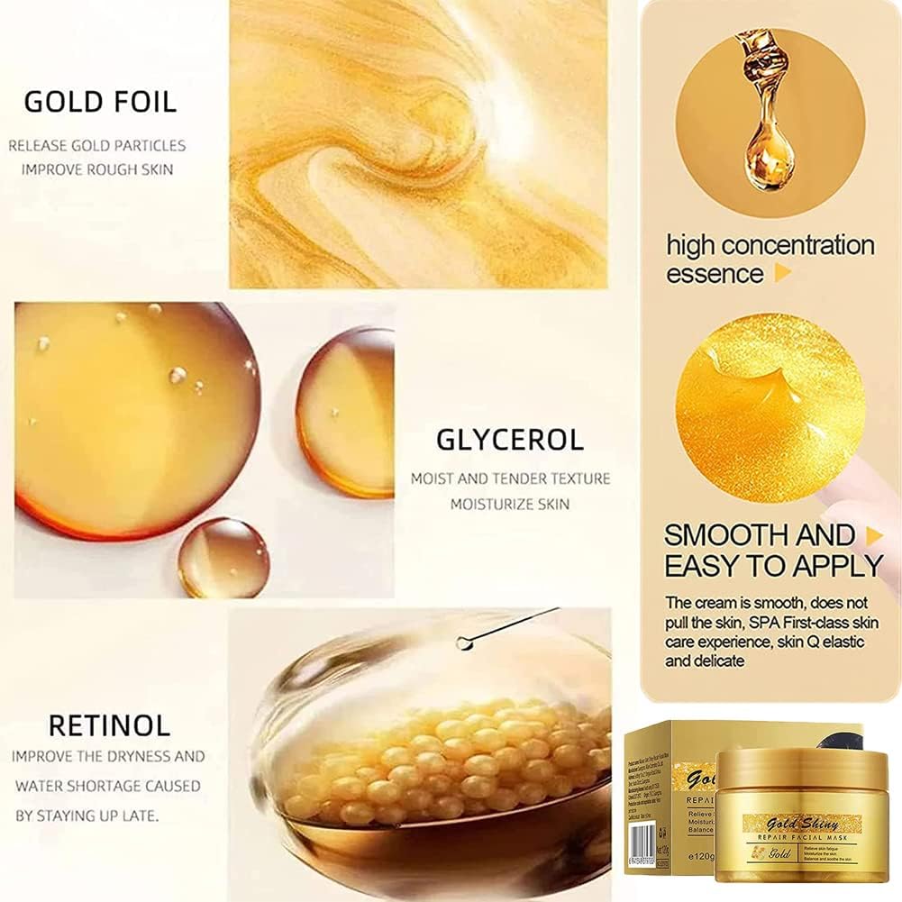 Crema Facial Rejuvenecedora con Pan de Oro y Retinol