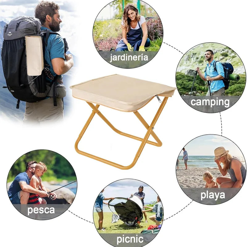 Silla Plegable Con Bolsa De Almacenamiento