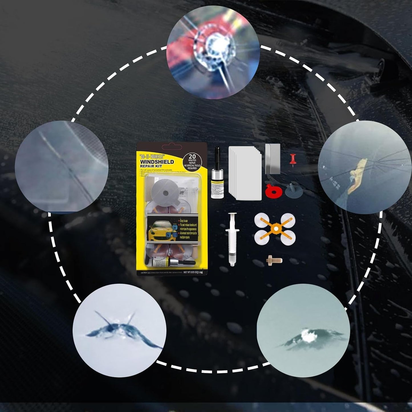 Kit de Reparación para Vidrios