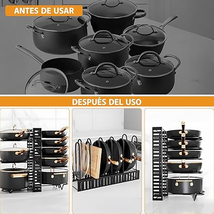 Estante Organizador de Ollas Plegable