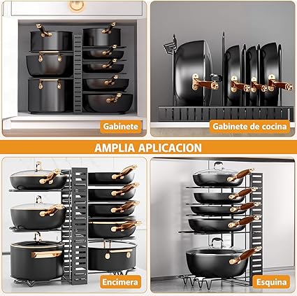 Estante Organizador de Ollas Plegable