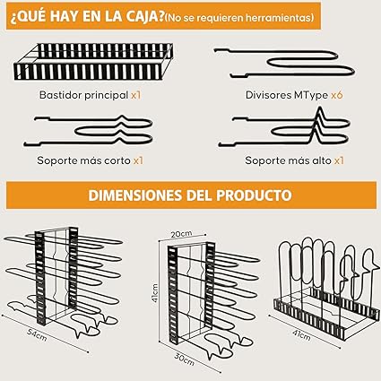 Estante Organizador de Ollas Plegable
