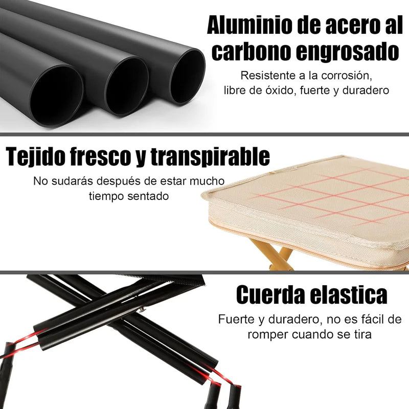 Silla Plegable Con Bolsa De Almacenamiento