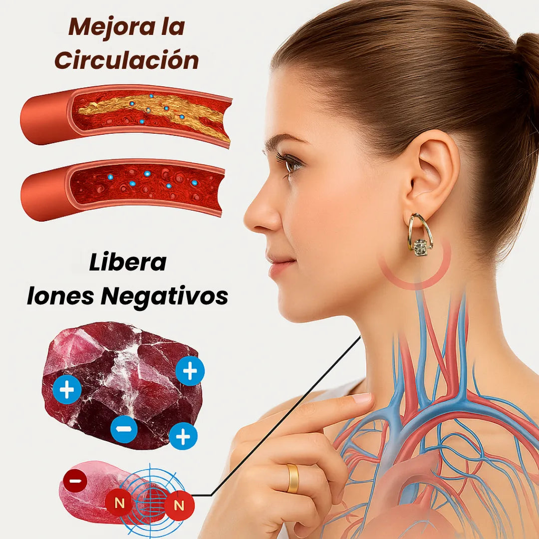 Par Pendientes de germanio con terapia magnética