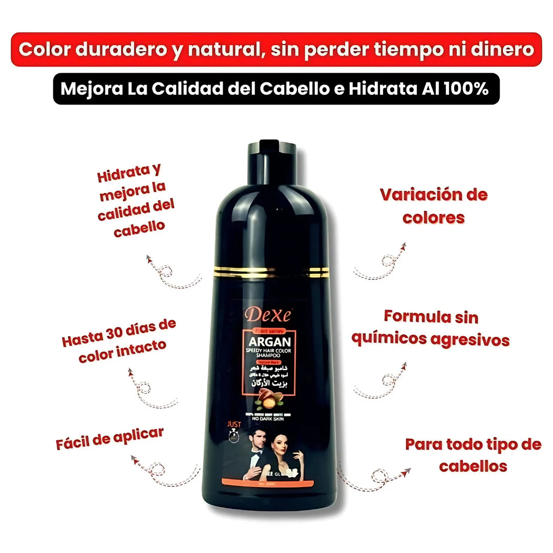 Shampoo BlackDexe - Dile adiós a las canas sin tintes ni químicos agresivos.