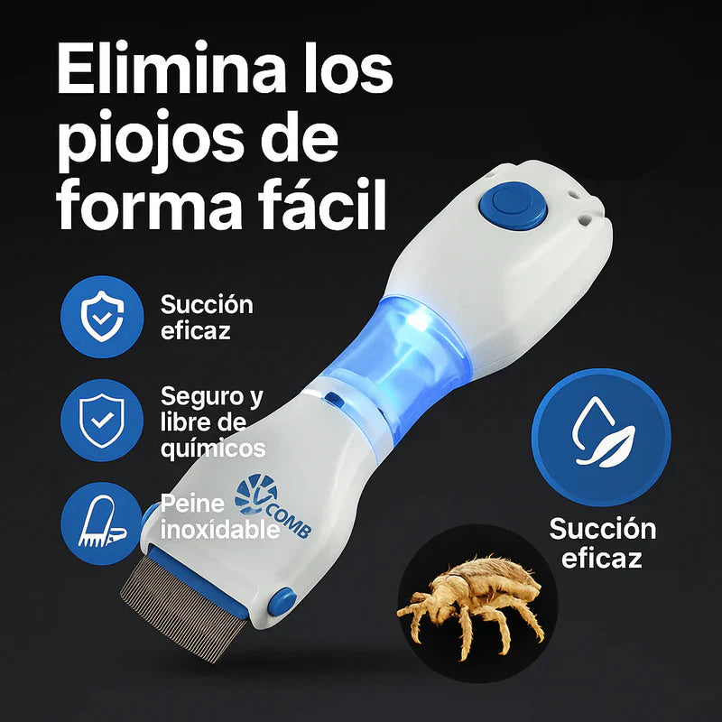 Peine Aspiradora Eléctrico Saca Piojos
